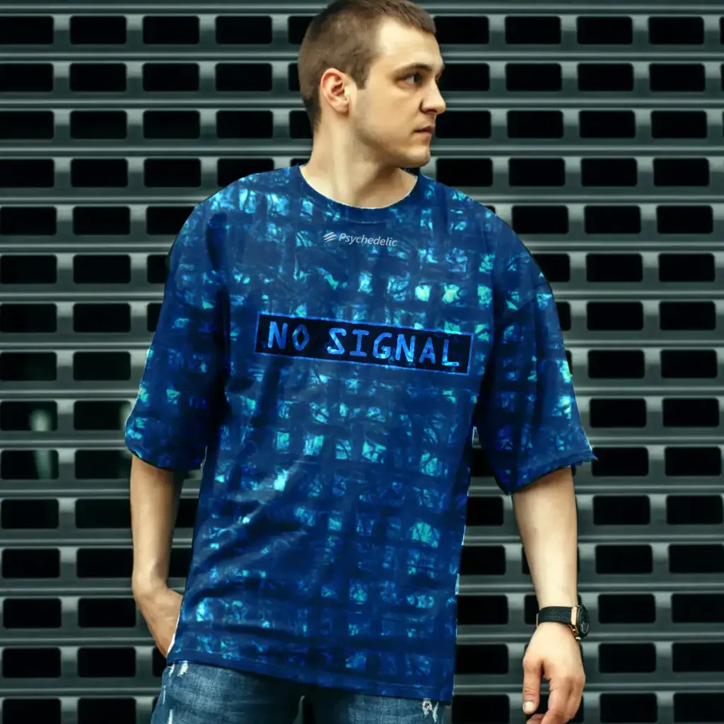 [PSY-NO -BLU-S] No Signal T-Shirt (S, Blue)