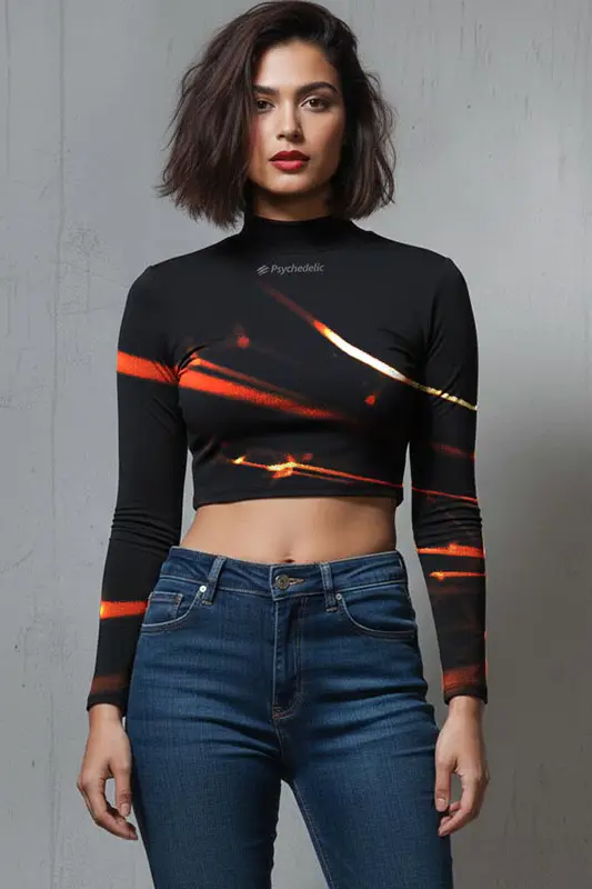 [PSY-TPE-NOS-CROP TOP  S] The Photon Energy Long-Sleeved Crop Top (S)