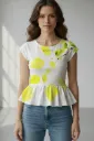 The Soothing Leaves Peplum Top