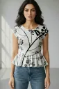 The Ixora Trees Peplum Top