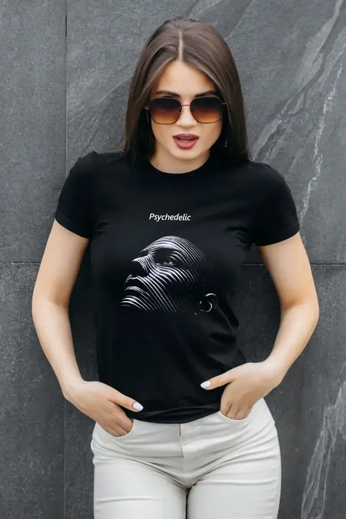 [PSY-TCF-NOS-S] The Cosmic Face T-Shirt Top (S)