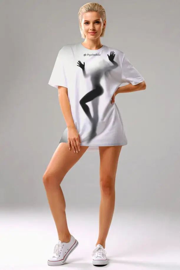 [PSY-TIS-WHT-CROP TOP  M] The Inner Shadow T-Shirt Top (White, M)