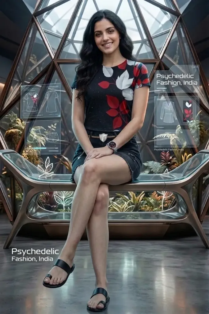 [PSY-TCL-NOS-S] The Climbing Leaf T-Shirt Top (S)