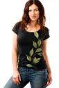 The Whispering Leaf Embroidered T-Shirt Top