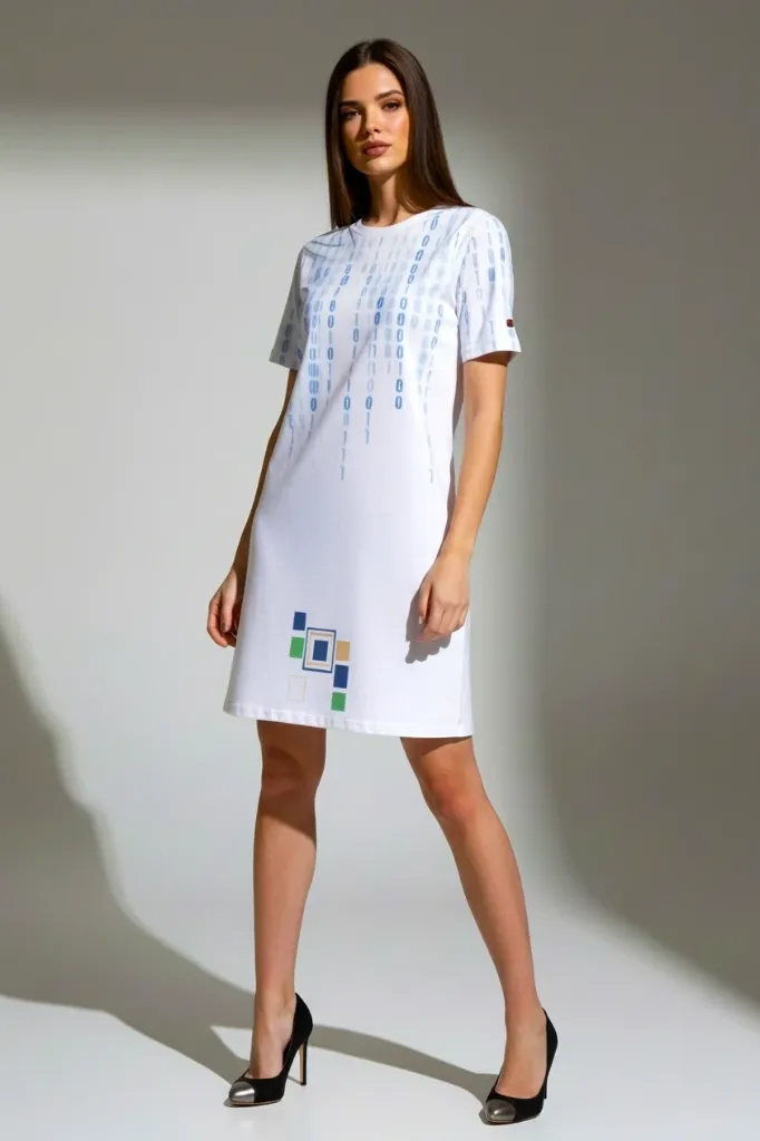 [PSY-THE-NOS-S] The Binary T-Shirt Dress (S)