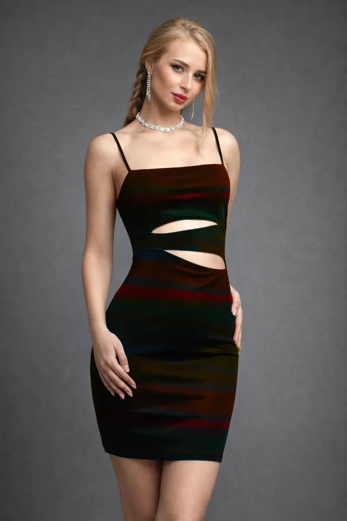 [PSY-TAV-NOS-S] The Aurora Velvet Cut Out Dress (S)