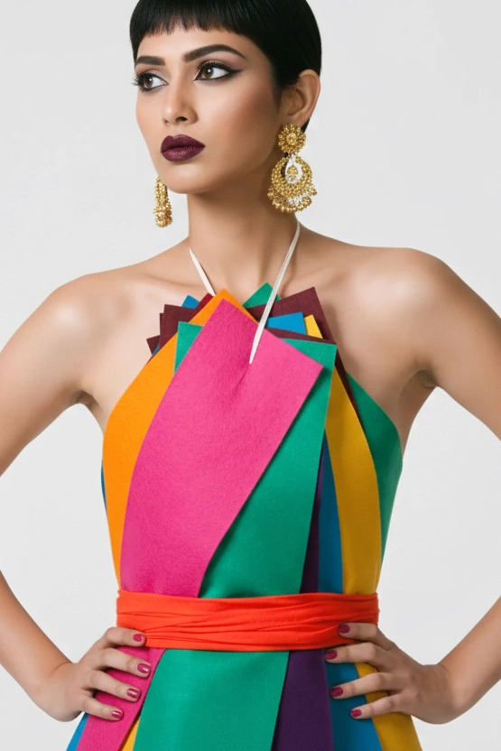 [PSY-TCS-NOS-S] The Curtain Strip Dress-Exclusive Limited Edition (S)