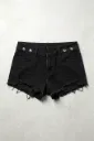 PSY Distressed Black Denim Shorts 1.0