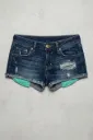 PSY Indigo Raw-Edge Shorts