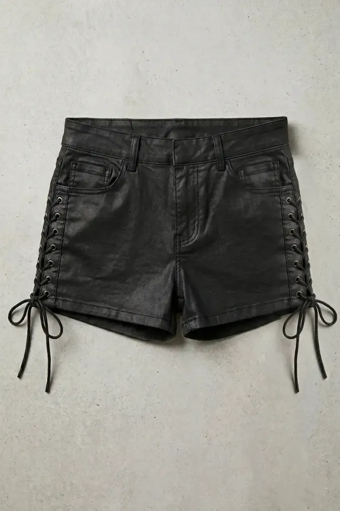 [PSY-PLU-NOS-XS] PSY Lace-Up Onyx Shorts (SX)