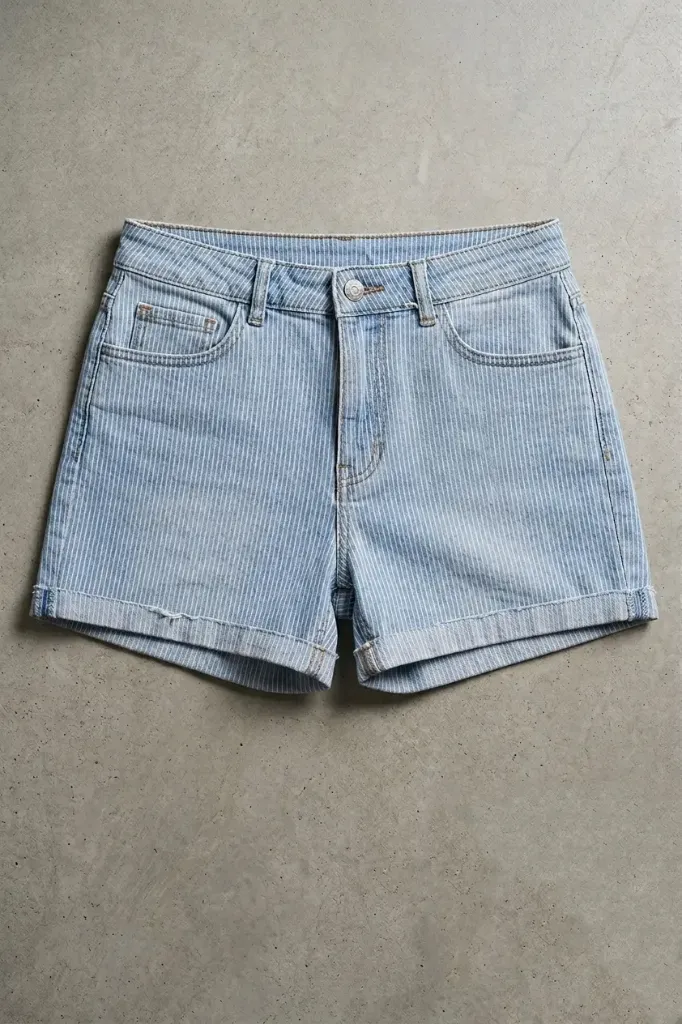 [PSY-PPD-NOS-XS] PSY Pinstripe Denim Shorts (SX)