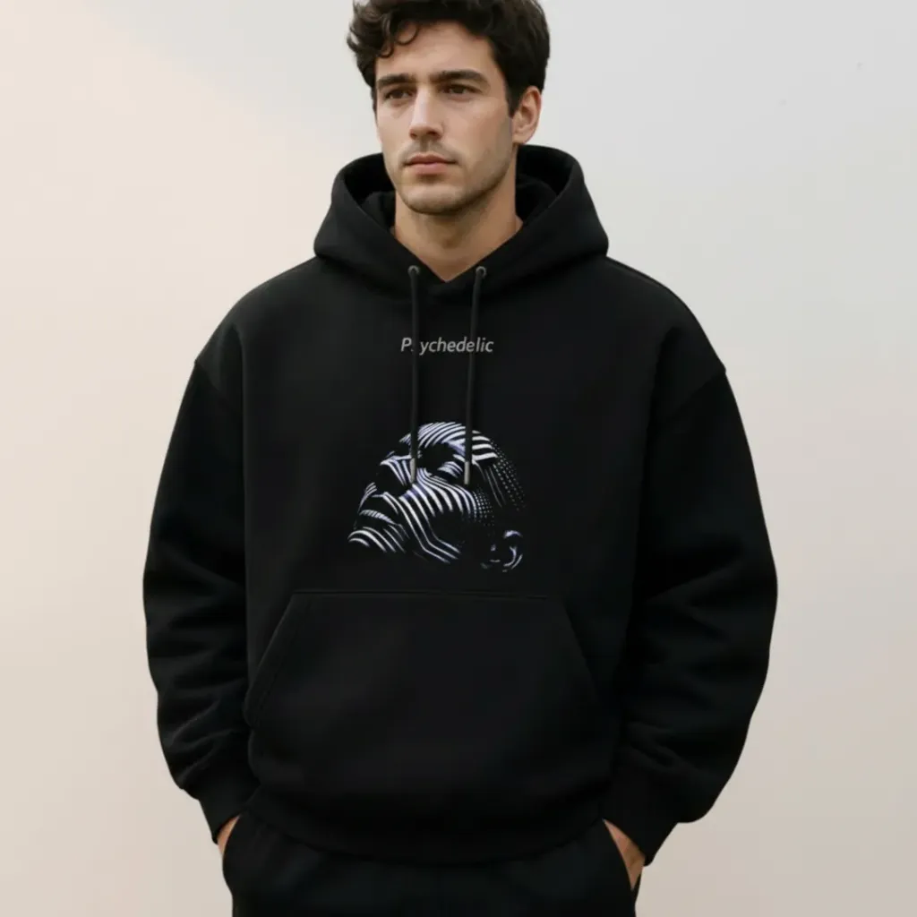 Cosmic Face Hoodie (S, 300 GSM)