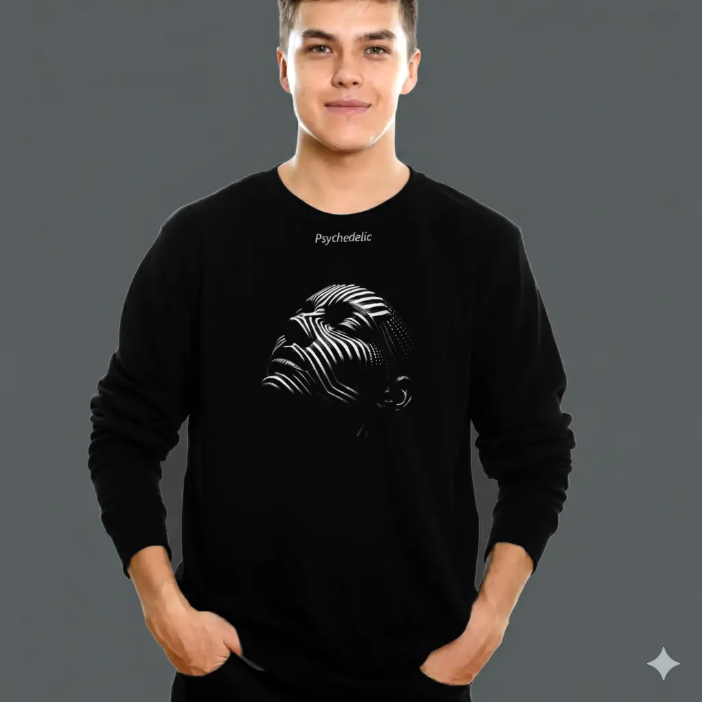 [PSY-CFF-NOS-S] Cosmic Face Full Sleeve T-Shirt (Face 1.0) (S)